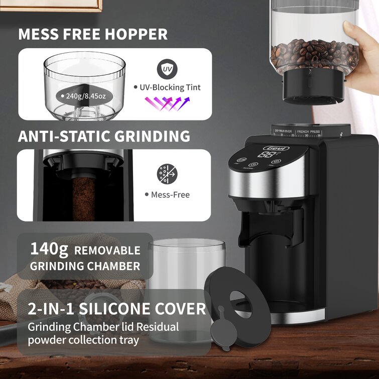 Gevi Adjustable Electric Conical Burr Coffee Grinder